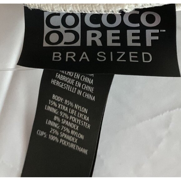 NWT Coco Reef PerfectionFit Tropical Palm Print Tankini Top Adjustable Strap 38E - Picture 8 of 12
